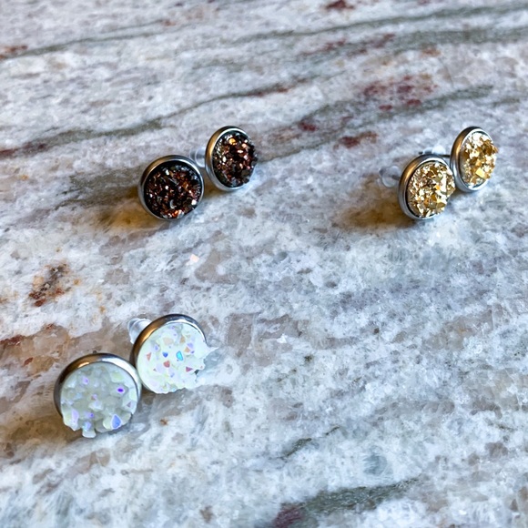 LAST💫Mermaid Druzy Earring - Picture 11 of 14